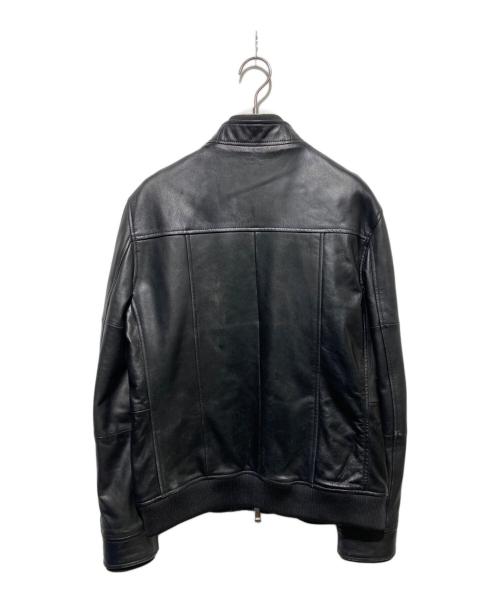 AKM（エーケーエム）AKM (エーケーエム) 裏地キルティングシープレザーライダースジャケット ブラック サイズ:Ｍの古着・服飾アイテム