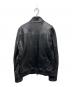 AKM (エーケーエム) 裏地キルティングシープレザーライダースジャケット ブラック サイズ:Ｍ：12000円