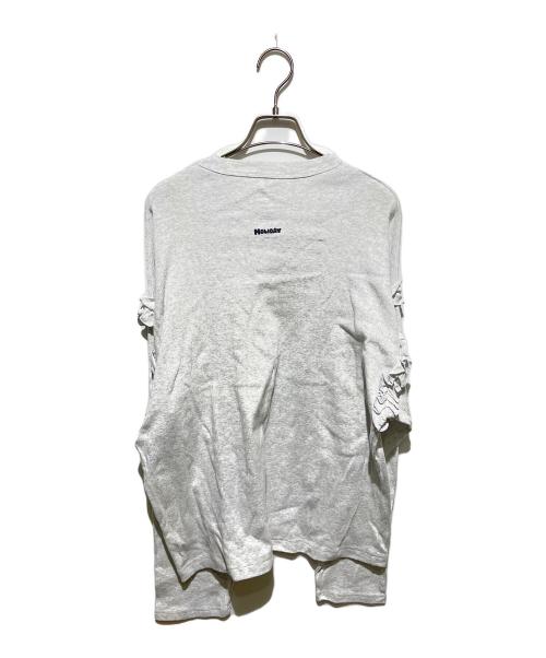 holiday（ホリデー）HOLIDAY (ホリデー) Robert P.Miller (ロバートピーミラー) Spick and Span (スピック＆スパン) sleeve frill t グレー サイズ:FREEの古着・服飾アイテム