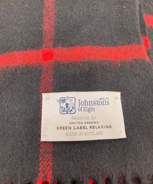 JOHNSTONS OF ELGIN（ジョンストンズオブエルガン）JOHNSTONS OF ELGIN (ジョンストンズオブエルガン) green label relaxing (グリーンレーベルリラクシング) 別注チェック大判ストール レッドの古着・服飾アイテム