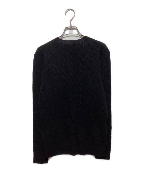 POLO RALPH LAUREN（ポロ・ラルフローレン）POLO RALPH LAUREN (ポロ・ラルフローレン) カシミヤ混ケーブルニット ブラック サイズ:ＸＳの古着・服飾アイテム
