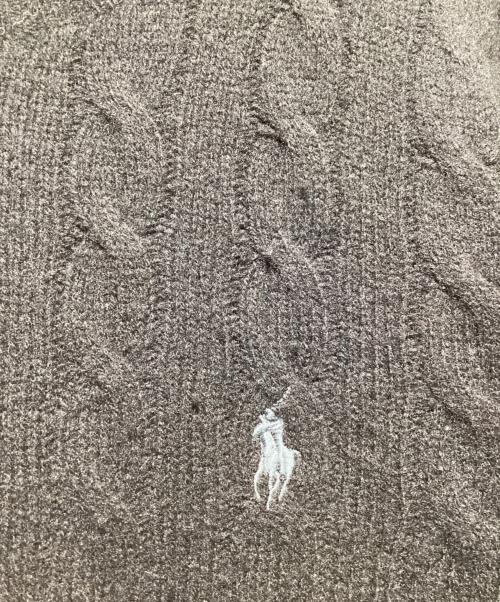 POLO RALPH LAUREN（ポロ・ラルフローレン）POLO RALPH LAUREN (ポロ・ラルフローレン) カシミヤ混ケーブルニット ブラック サイズ:ＸＳの古着・服飾アイテム