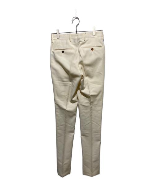 PT01（ピーティーゼロウーノ）PT01 (ピーティーゼロウーノ) Gentleman Fit ウール 1プリーツスリムスラックス アイボリー サイズ:42の古着・服飾アイテム