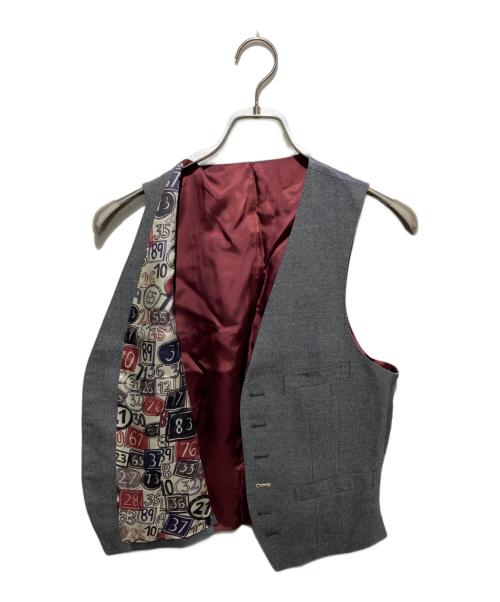 Paul Smith COLLECTION（ポールスミス コレクション）Paul Smith COLLECTION (ポールスミス コレクション) 裏数字柄ジレ グレー サイズ:Mの古着・服飾アイテム