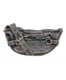 Matin Kim（マーティン・キム）の古着「WASHED DENIM MINI HOBO BAG」｜グレー