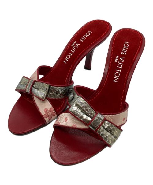 LOUIS VUITTON（ルイ ヴィトン）LOUIS VUITTON (ルイ ヴィトン) 村上隆 (ムラカミタカシ) モノグラム チェリーブロッサムパンプス レッド サイズ:35の古着・服飾アイテム