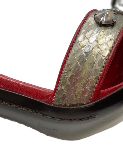 LOUIS VUITTON（ルイ ヴィトン）LOUIS VUITTON (ルイ ヴィトン) 村上隆 (ムラカミタカシ) モノグラム チェリーブロッサムパンプス レッド サイズ:35の古着・服飾アイテム