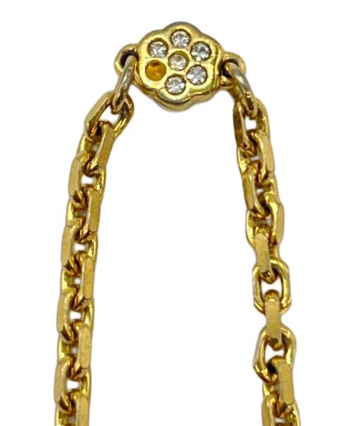 Christian Dior（クリスチャン ディオール）Christian Dior (クリスチャン ディオール) CDロゴラインストーンブレスレット ゴールドの古着・服飾アイテム