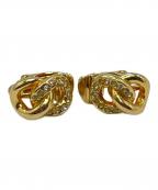 Christian Diorクリスチャン ディオール）の古着「ラインストーンイヤリング」｜ゴールド