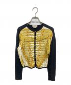 HERMESエルメス）の古着「シルク×カシミヤブレンドカーディガン」｜イエロー×ブラック