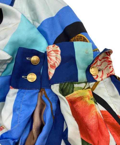 GUCCI（グッチ）GUCCI (グッチ) プリントシルクシャツ ブルー サイズ:42の古着・服飾アイテム