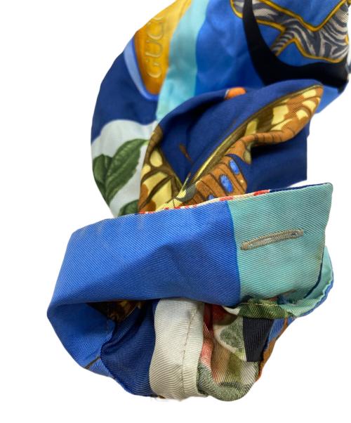 GUCCI（グッチ）GUCCI (グッチ) プリントシルクシャツ ブルー サイズ:42の古着・服飾アイテム