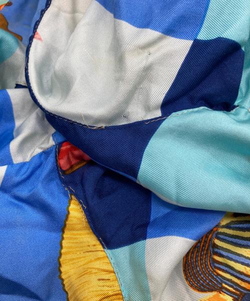 GUCCI（グッチ）GUCCI (グッチ) プリントシルクシャツ ブルー サイズ:42の古着・服飾アイテム