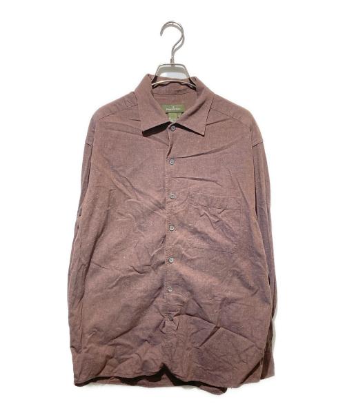 ERMENEGILDO ZEGNA（エルメネジルド・ゼニア）Ermenegildo Zegna (エルメネジルド・ゼニア) シルク混ネップシャツ ブラウン サイズ:Ｌの古着・服飾アイテム