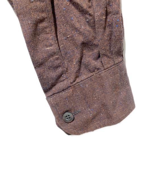 ERMENEGILDO ZEGNA（エルメネジルド・ゼニア）Ermenegildo Zegna (エルメネジルド・ゼニア) シルク混ネップシャツ ブラウン サイズ:Ｌの古着・服飾アイテム