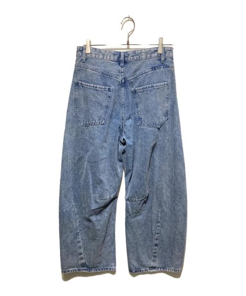 FREAK'S STORE（フリークスストア）FREAK'S STORE (フリークスストア) ワイドシルエット カーブ ダメージ加工 デニムパンツ インディゴ サイズ:Sの古着・服飾アイテム