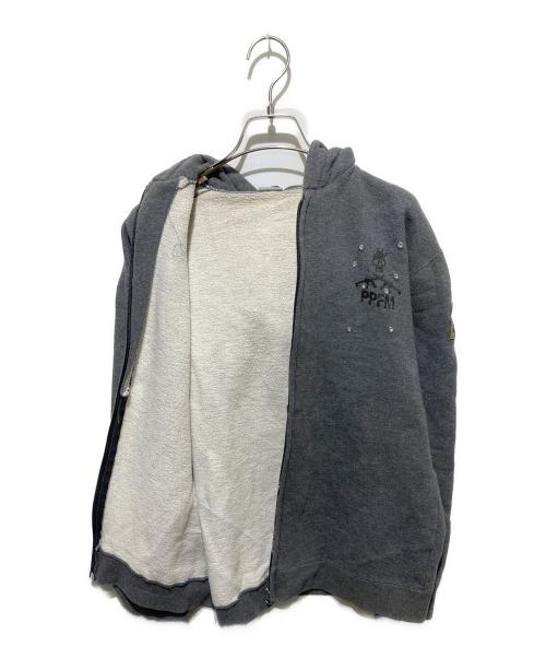 PPFM（ピーピーエフエム）PPFM (ピーピーエフエム) y2k ダメージ加工ジップパーカー グレー サイズ:FREEの古着・服飾アイテム