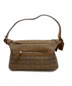 COACHコーチ）の古着「ミニシグネチャーアクセサリーポーチ」｜ブラウン