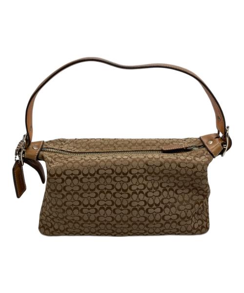 COACH（コーチ）COACH (コーチ) ミニシグネチャーアクセサリーポーチ ブラウンの古着・服飾アイテム