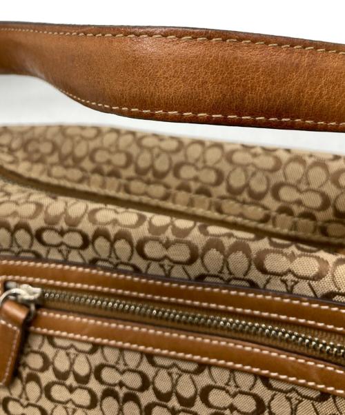 COACH（コーチ）COACH (コーチ) ミニシグネチャーアクセサリーポーチ ブラウンの古着・服飾アイテム