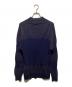 ISSEY MIYAKE MEN (イッセイミヤケメン) モヘア混ハイネックデザインニット ネイビー サイズ:3：15000円