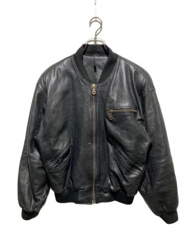 euro vintage スウェード レザー 切替え ジャケット 専用！90s vintage 異素材 ニット 切替 スウェード レザージャケット