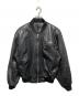 EURO VINTAGE（ユーロヴィンテージ）の古着「裏総柄レザーボンバージャケット」｜ブラック