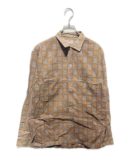 macgregor（マクレガー）macgregor (マクレガー) ヴィンテージ絨毯柄オープンカラーシャツ ブラウン サイズ:Mの古着・服飾アイテム