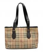 BURBERRYバーバリー）の古着「ノヴァチェックトートバッグ シャドーホース」｜ベージュ