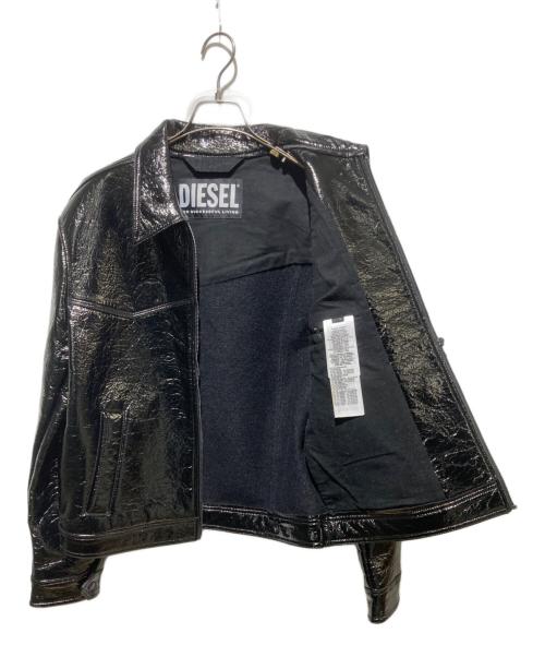 DIESEL（ディーゼル）DIESEL (ディーゼル) J-LOU Leatherette ジャケット ブラック サイズ:Ｌの古着・服飾アイテム