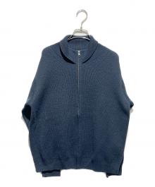 MHL（エムエイチエル）の古着「ジップアップニット」｜ネイビー