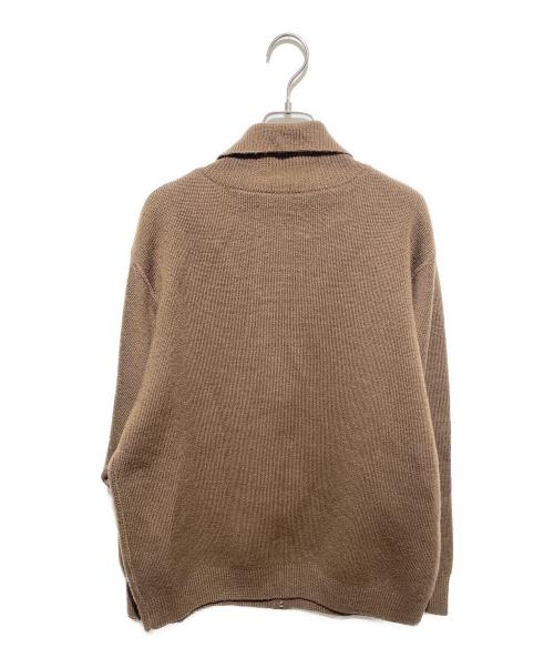 MHL（エムエイチエル）MHL (エムエイチエル) ジップアップニット ブラウン サイズ:Ｌの古着・服飾アイテム
