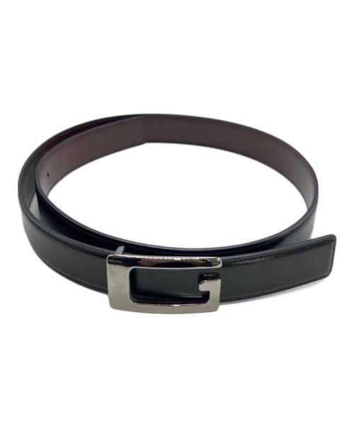 GUCCI（グッチ）GUCCI (グッチ) Gバックルリバーシブルベルト ブラックの古着・服飾アイテム