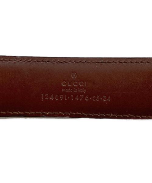 GUCCI（グッチ）GUCCI (グッチ) Gバックルリバーシブルベルト ブラックの古着・服飾アイテム