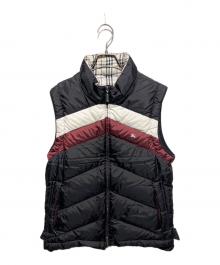 BURBERRY BLACK LABEL（バーバリーブラックレーベル）の古着「ダウンベスト」｜レッド×ブラック
