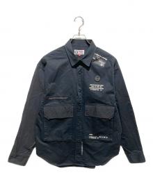 Aape BY A BATHING APE（エーエイプ バイ アベイシングエイプ）の古着「シャツジャケット」｜ブラック