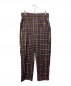 COOKMANクックマン）の古着「Chef Pants Semiwide FAT Tartan Check」｜レッド