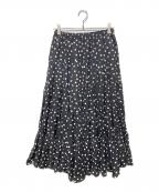 BEARDSLEYビアズリー）の古着「クリンクルドットスカート」｜ブラック