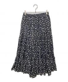 BEARDSLEY（ビアズリー）の古着「クリンクルドットスカート」｜ブラック