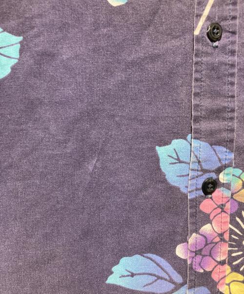 stussy（ステューシー）stussy (ステューシー) フラワープリントシャツ ネイビー サイズ:Lの古着・服飾アイテム