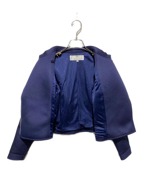 BALENCIAGA（バレンシアガ）BALENCIAGA (バレンシアガ) ノーカラージップアップジャケット ネイビー サイズ:38の古着・服飾アイテム