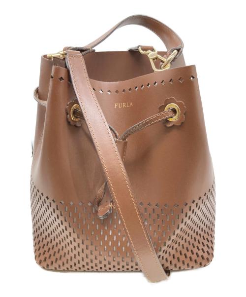 FURLA（フルラ）FURLA (フルラ) STACY 2WAYショルダーバッグ ブラウンの古着・服飾アイテム