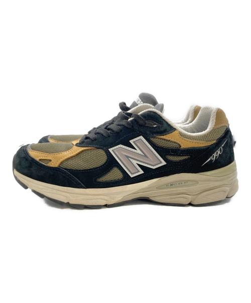 NEW BALANCE（ニューバランス）NEW BALANCE (ニューバランス) 990V3 ローカットスニーカー ベージュ×ブラック サイズ:26cmの古着・服飾アイテム