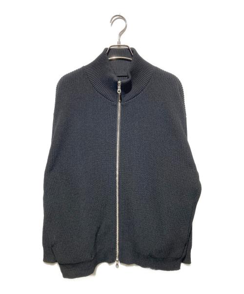 PUBLIC TOKYO（パブリックトウキョウ）PUBLIC TOKYO (パブリックトウキョウ) バウンドウールライトドライバーズニット ブラック サイズ:2の古着・服飾アイテム