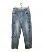 AELFRICエルフリック・エデン）の古着「デザインデニムパンツ」｜インディゴ