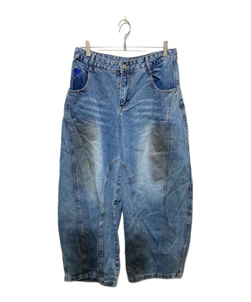 AELFRIC（エルフリック・エデン）AELFRIC (エルフリック・エデン) バギーデニムパンツ インディゴ サイズ:W32 未使用品の古着・服飾アイテム