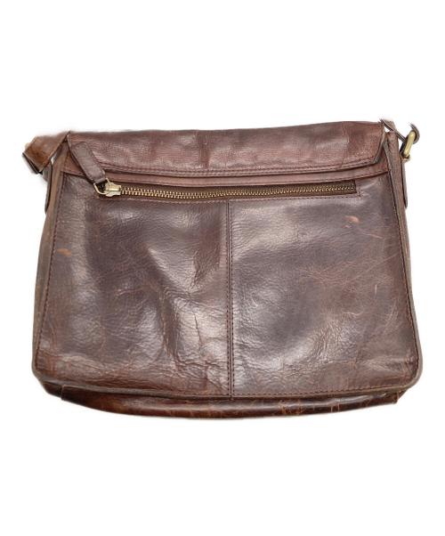 VALISE（バリス）VALISE (バリス) ロゴ型押しレザーショルダーバッグ ブラウンの古着・服飾アイテム
