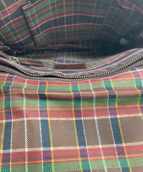 VALISE（バリス）VALISE (バリス) ロゴ型押しレザーショルダーバッグ ブラウンの古着・服飾アイテム