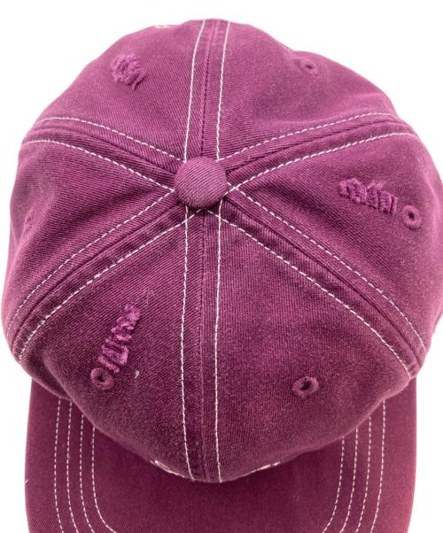 SUPREME（シュプリーム）Supreme (シュプリーム) Distressed Script 6-Panel パープルの古着・服飾アイテム