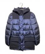 MIU MIUミュウミュウ）の古着「ウール切り替えフード付きダウンコート」｜ネイビー